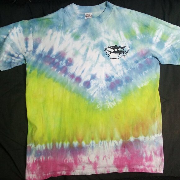Vintage Crazy Shirts Maui And Sons Surf Tie Dye T-Shirt - Picture 2 of 7